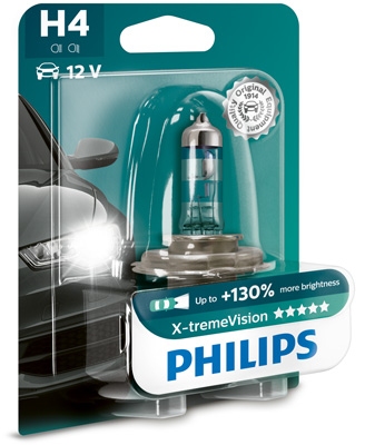 Галогеновая лампа Philips H4 X-tremeVision 12V 60/55W  - 3910