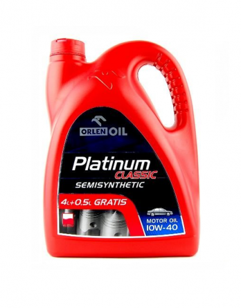 Моторное масло ORLEN PLATINUM CLASSIC GAS SEMISYNTHETIC 10W-40 4,5л - 8400