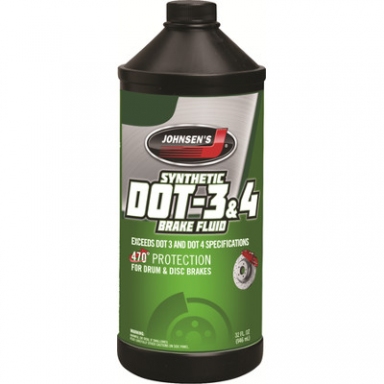 Синтетическая тормозная жидкость Johnsen’s Premium Synthetic DOT 3&4 Brake Fluid 