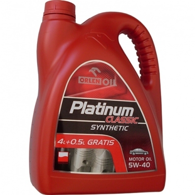 Моторное масло ORLEN PLATINUM CLASSIC GAS SYNTHETIC 5W-40 4л