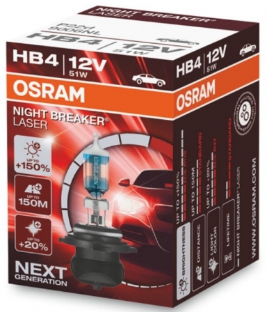 Галогенная лампа Osram Night Breaker Laser HB4 12V 51W