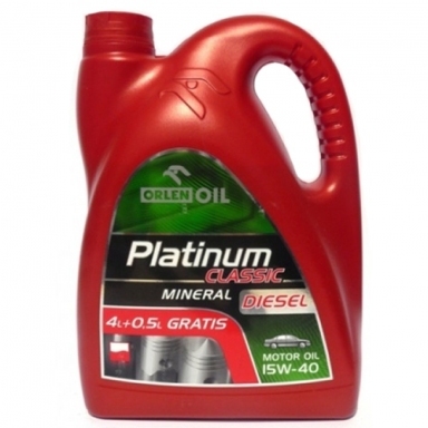 Моторное масло ORLEN PLATINUM CLASSIC DIESEL MINERAL 15W-40 4л - 8384