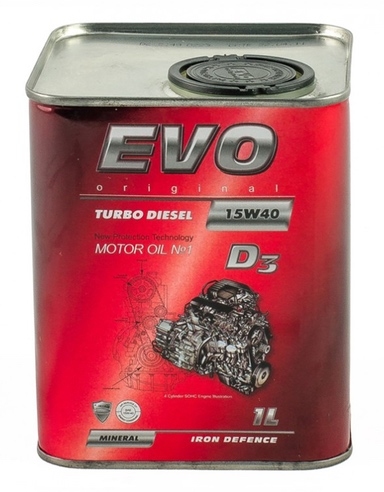 Моторное масло EVO D3 15W-40 TURBO DIESEL 1л