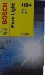 Галогенная лампа Bosch Pure Light HB4(9006) 12V 51W