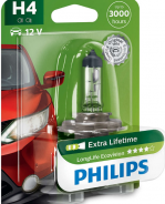 Галогенная лампа Philips H4 LongLife EcoVision 12V 55W